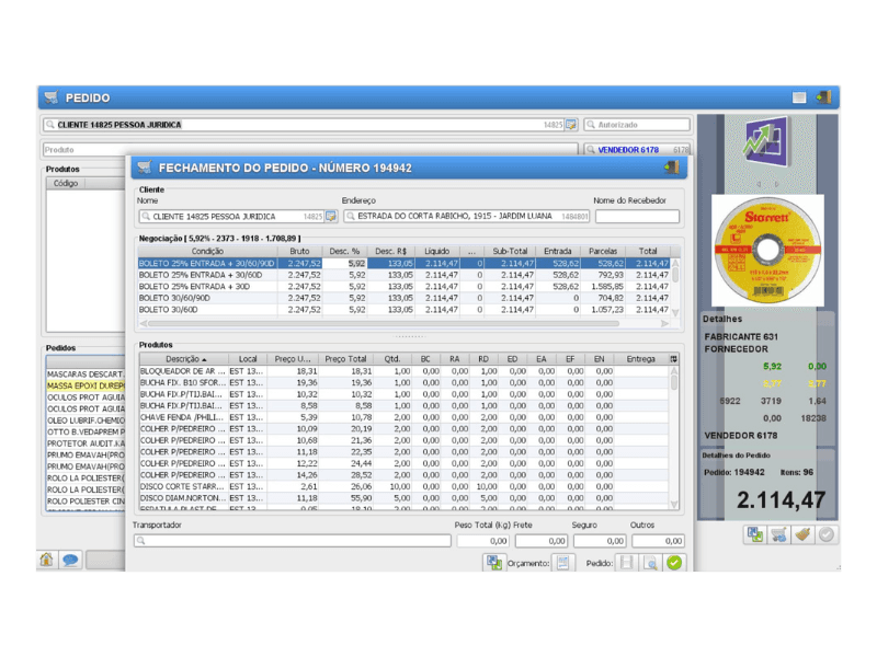 Emissão dos Pedidos de Venda
